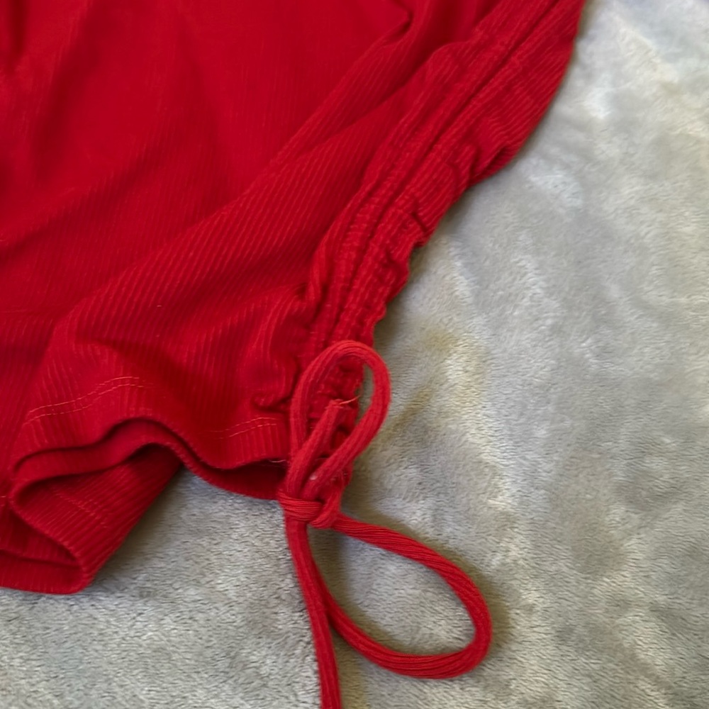 Casual red long sleeve Zara top size S